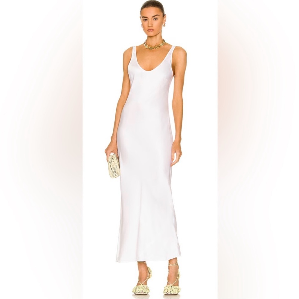 L’Agence Akiya Tank Midi White Dress